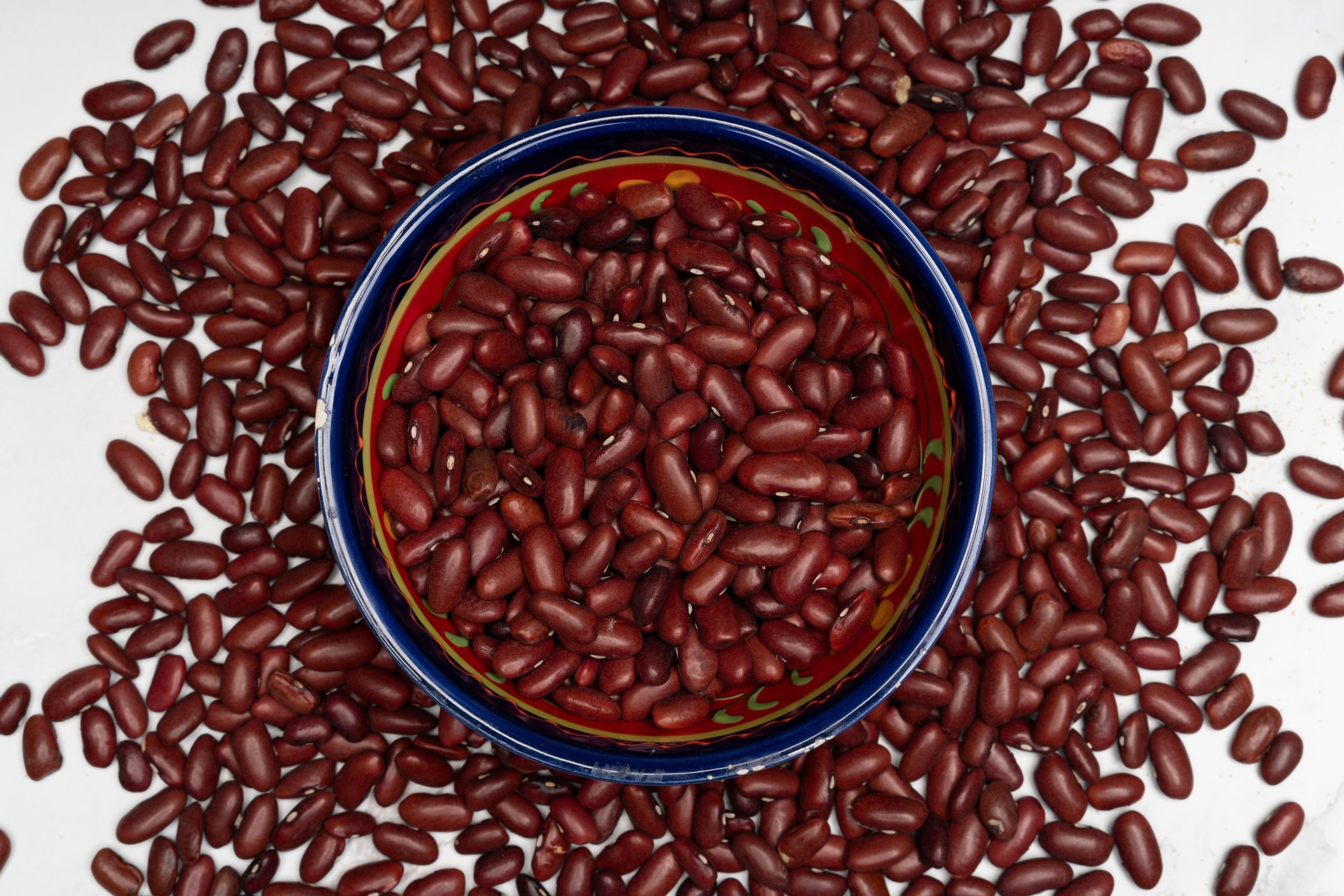 Jeff's Maryland Baked Beans — kidney beans, pulled rib meat, peaches, and smoked paprika in a rich tomato sauce